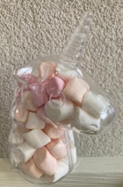 EENHOORN/ UNICORN GEVULD MET MINI SPEKJES EN KAARTJE