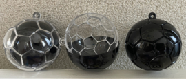 ZWART/TRANSPARANTE PLASTIC BAL MET OOGJE