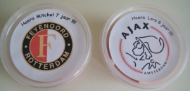 FEYENOORD OF AJAX SNOEP BAKJE MET TEKST