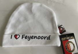 Feyenoord baby mutsje I love Feyenoord op = op