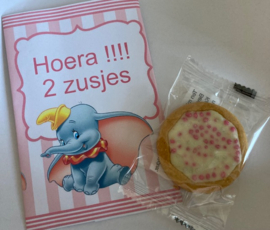 OLIFANTEN ZAKJE 2 ZUSJES GEVULD MET MELKCREME BISCUITJE