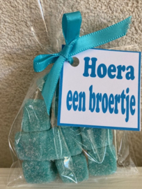 ZAKJE BLAUWE TUM TUM INCL KAARTJE EEN BROERTJE