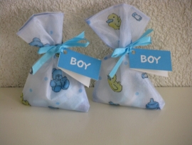 BABY ORGANZA ZAKJE GEVULD BLAUW