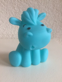 BLAUW BAD SPEELTJE PAARD INCL SPEKJES EN KAARTJE