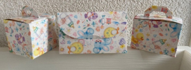 3 verschillende baby doosjes