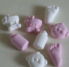 HOUTEN BABY OP MAAN INCL TULE ZAKJE
