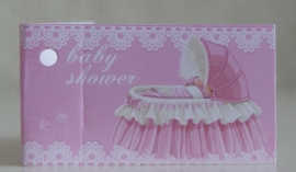 BABYSHOWER KAARTJE ROZE