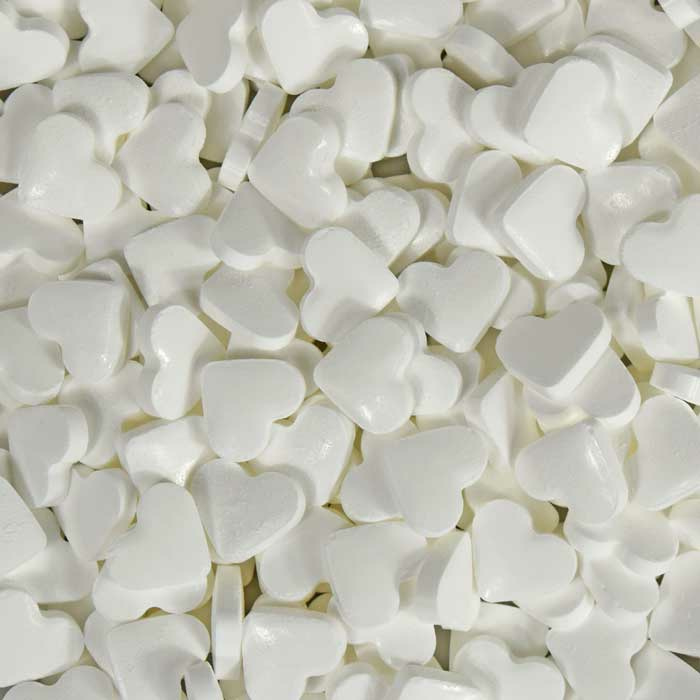 900 gram witte dextrose hartjes met fruitsmaak