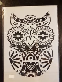 Owl Uil Sjabloon  A4