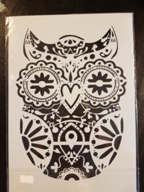 Owl Uil Sjabloon  A4