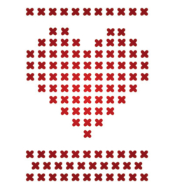 Heart cross stitch