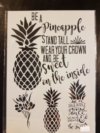 Be a Pineapple Ananas Sjabloon  A4