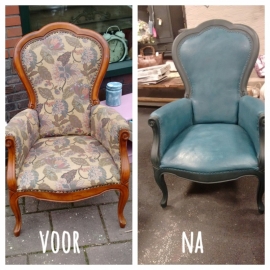 Tips voor het verven van een stoffen stoel met Chalkpaint van Annie Sloan