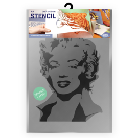 QBIX Double layer Marylin Monroe Sjabloon A3