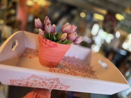 Workshop dienblad en bloempot woensdag 17 juni
