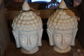 Buddha, hoogglans wit