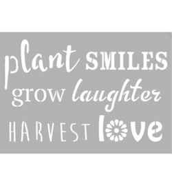Plant Smiles Zelfklevend Sjabloon A3 formaat