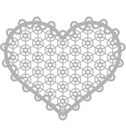 Lace heart Mask stencil 30 x 30 cm