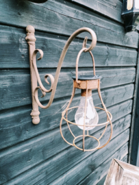 Rusty Solar hanglampje roest met wandhaak