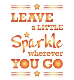 Sjabloon Leave al little sparkle...