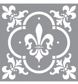 Sjabloon Fleur de Lis tile