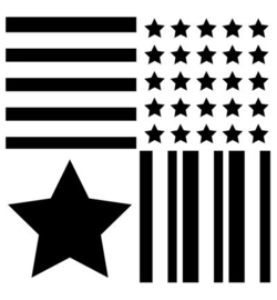 Uiverseel sjabloon Stars & Stripes