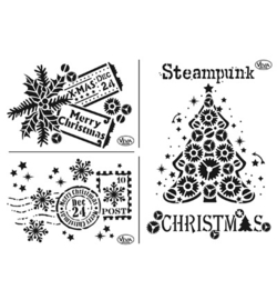 Kerstsjabloon Steampunk Christmas