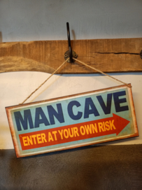 Man cave bordje