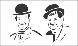 Muursticker Laurel & Hardy