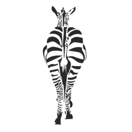 Muursticker Zebra Achterkant