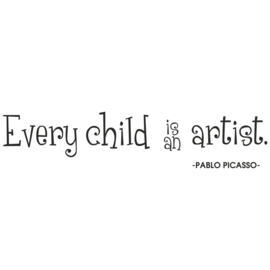 Muursticker Every child is an Artist