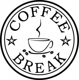 Muursticker Coffee Break