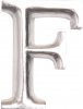 POSH Graffiti Silver Wooden 12 cm letter F