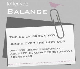 Lettertype Balans
