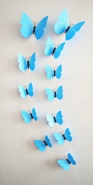 3D Vlinders  Blauw