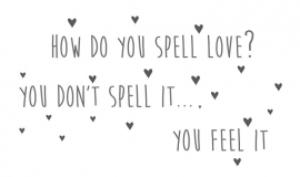 Muursticker "How do you spell Love" - Pooh-