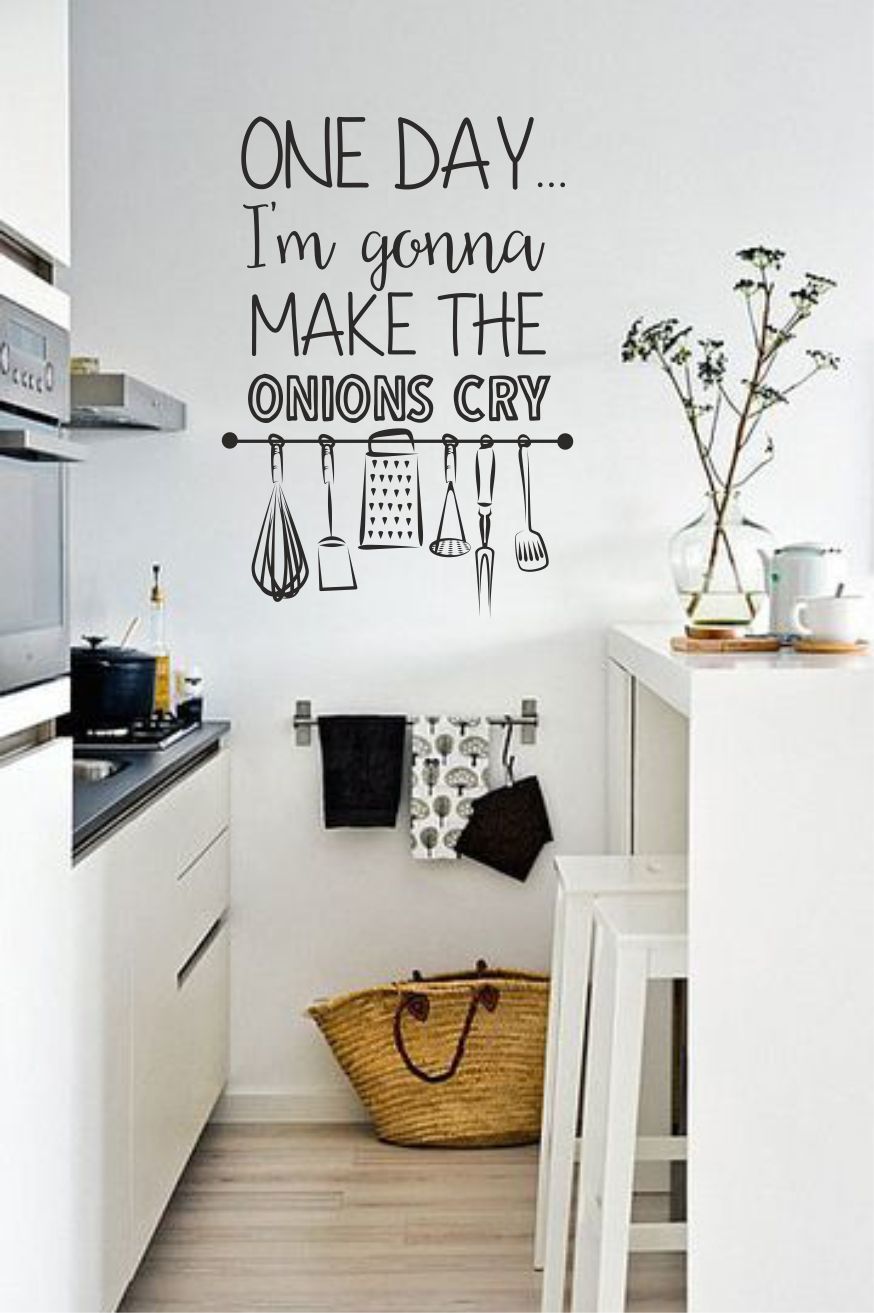 Hedendaags MuurstickerMake the Onions Cry | MUURSTICKERS TEKST | MUURSTICKERS GS-83