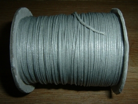 Waxkoord in een mooie zilver metallic kleur 1.0 mm.