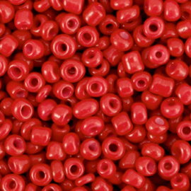Glaskralen Rocailles 3mm Crimson Red 20 gram