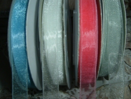 Mooi organza lint in verschillende kleuren 10 mm.