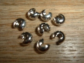 Zilverkleurige knijpkraalverbergers 5 mm.