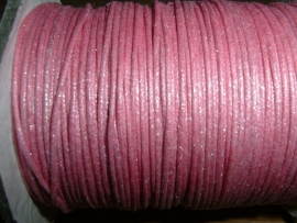 Waxkoord in een mooie roze metallic kleur 1.0 mm.