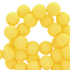 50 stuks Acryl kralen mat blazing yellow 8mm.