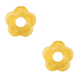 Acryl bedels bloem yellow