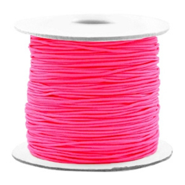 Elastiek draad in een mooie fluor roze kleur 0.8 mm.