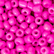 Glaskralen Rocailles 4mm Neon hot pink 10 gram