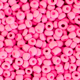 Glaskralen Rocailles 3mm Bubble gum pink 20 gram