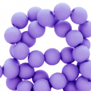 60 stuks Acryl kralen Ultra violet purple mat 6mm