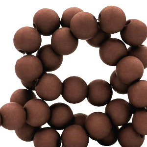 4 mm acryl kralen Dark brick brown 100 stuks
