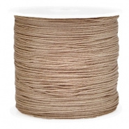 Macrame draad 0.8 mm. licht bruin per meter